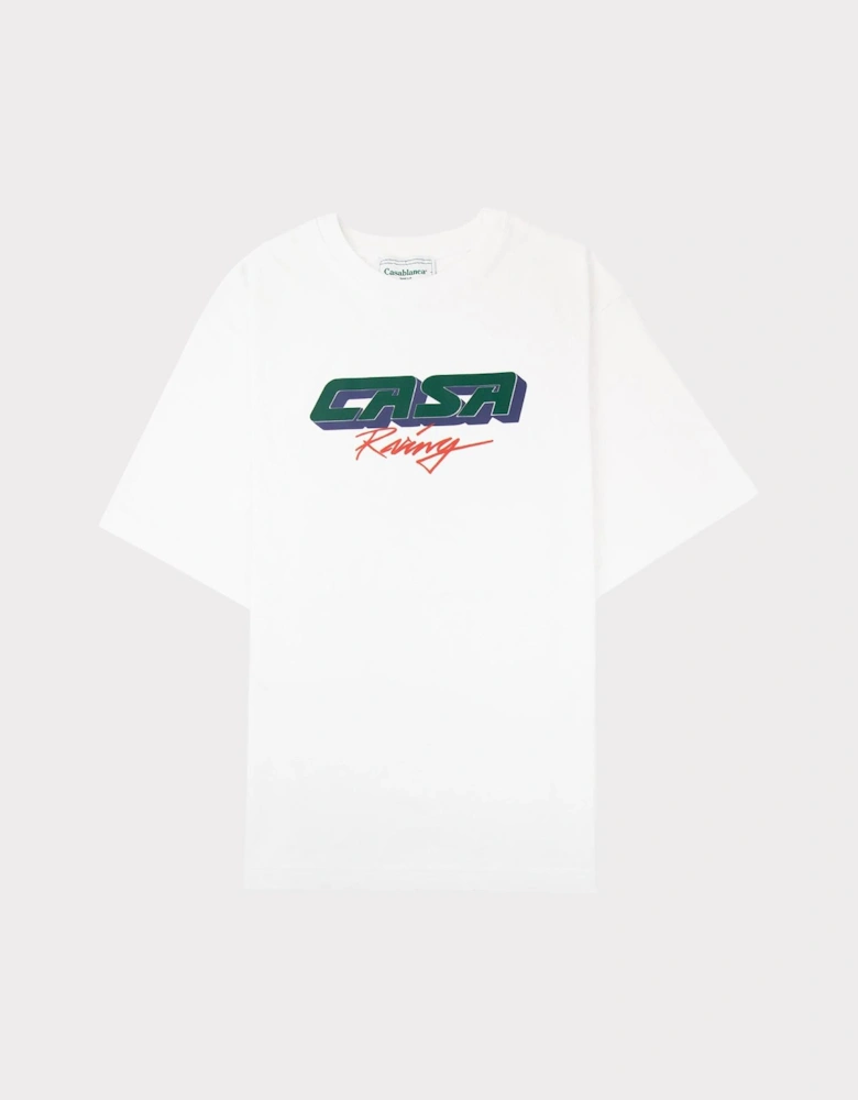 3D Printed Oversized T-Shirt Casa Racing White