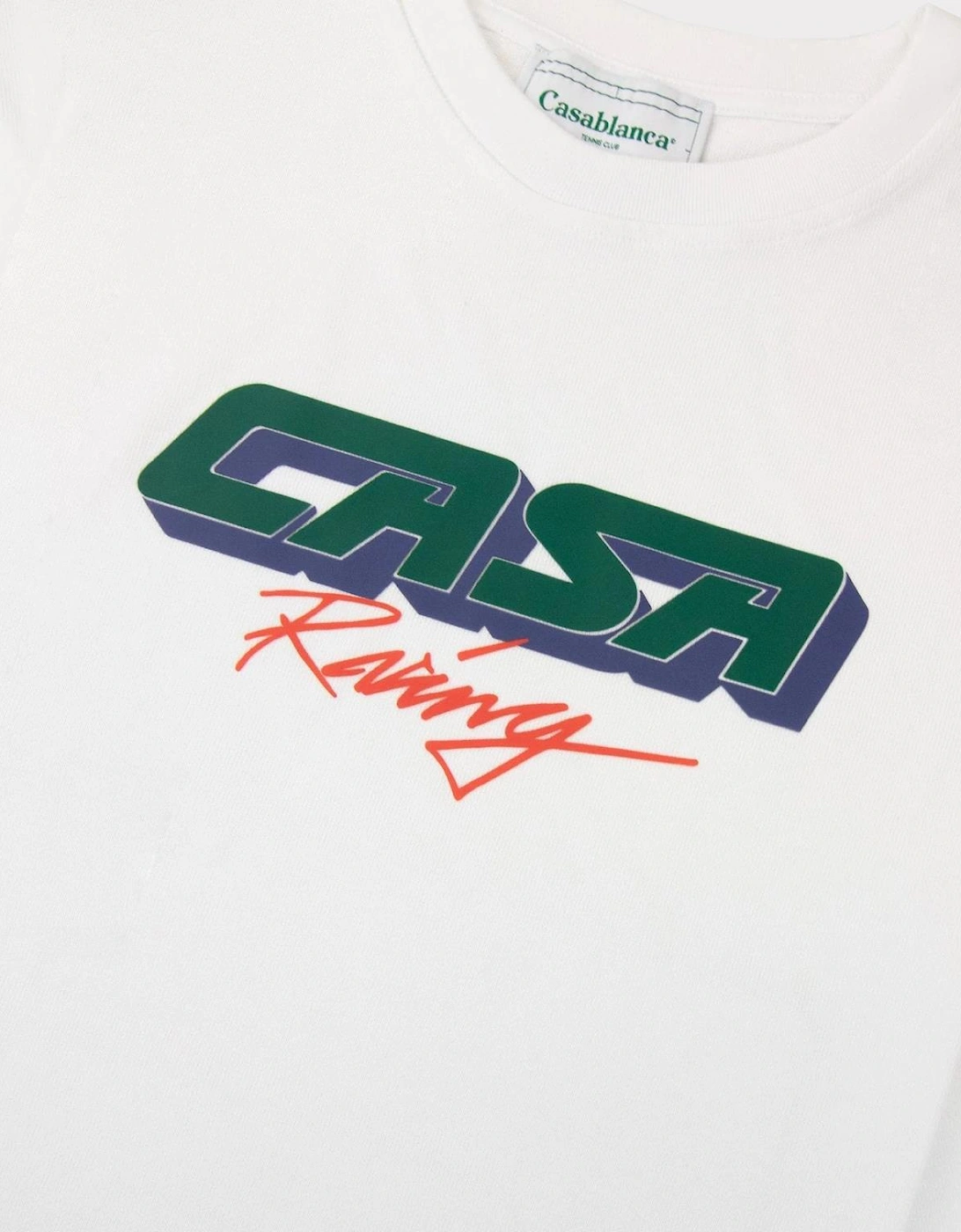 3D Printed Oversized T-Shirt Casa Racing White