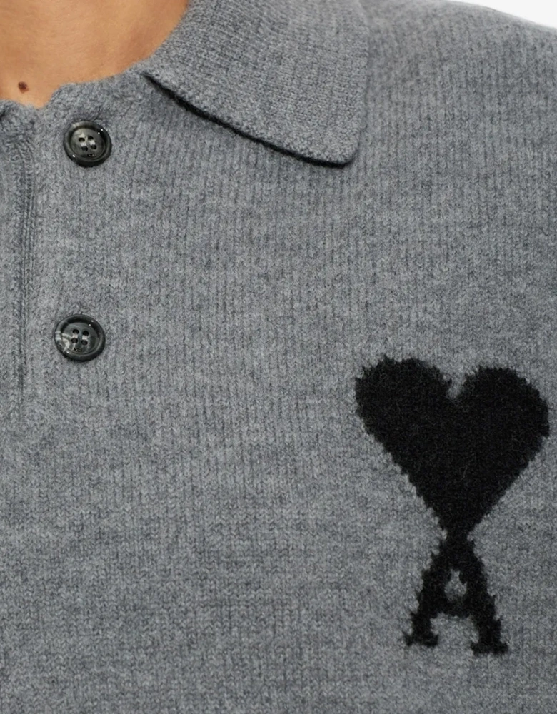 Contrasted ADC Polo Sweater Grey