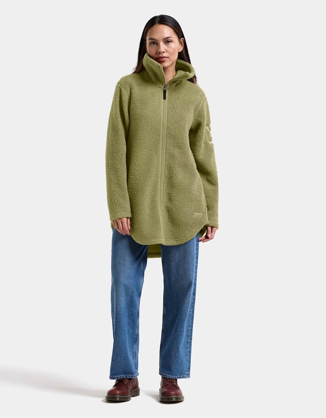 Didriksons Womens Umi Full Zip Fleece 4 - Olive Green H22