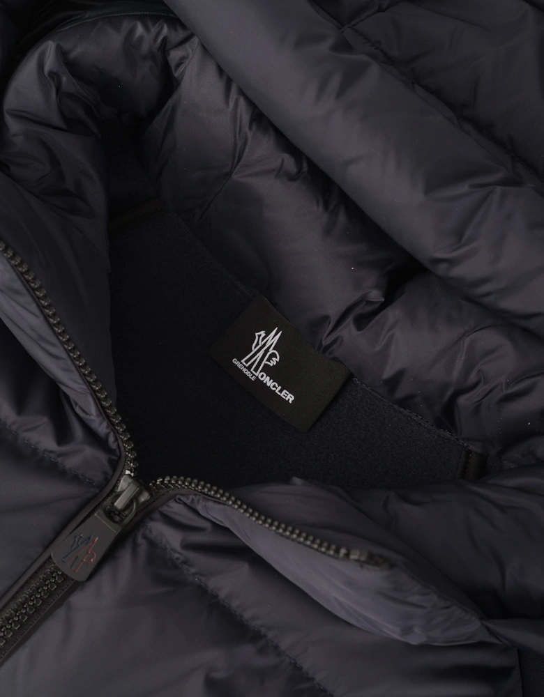 Hybrid Zip Hooded Cardigan Navy