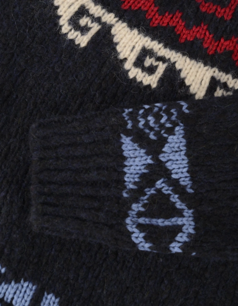 Woven Winter Sweater Navy