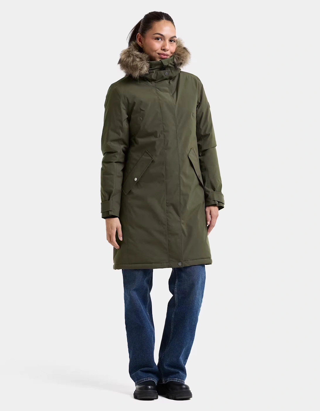 Didriksons Womens Erna Parka 2 - Deep Green 300