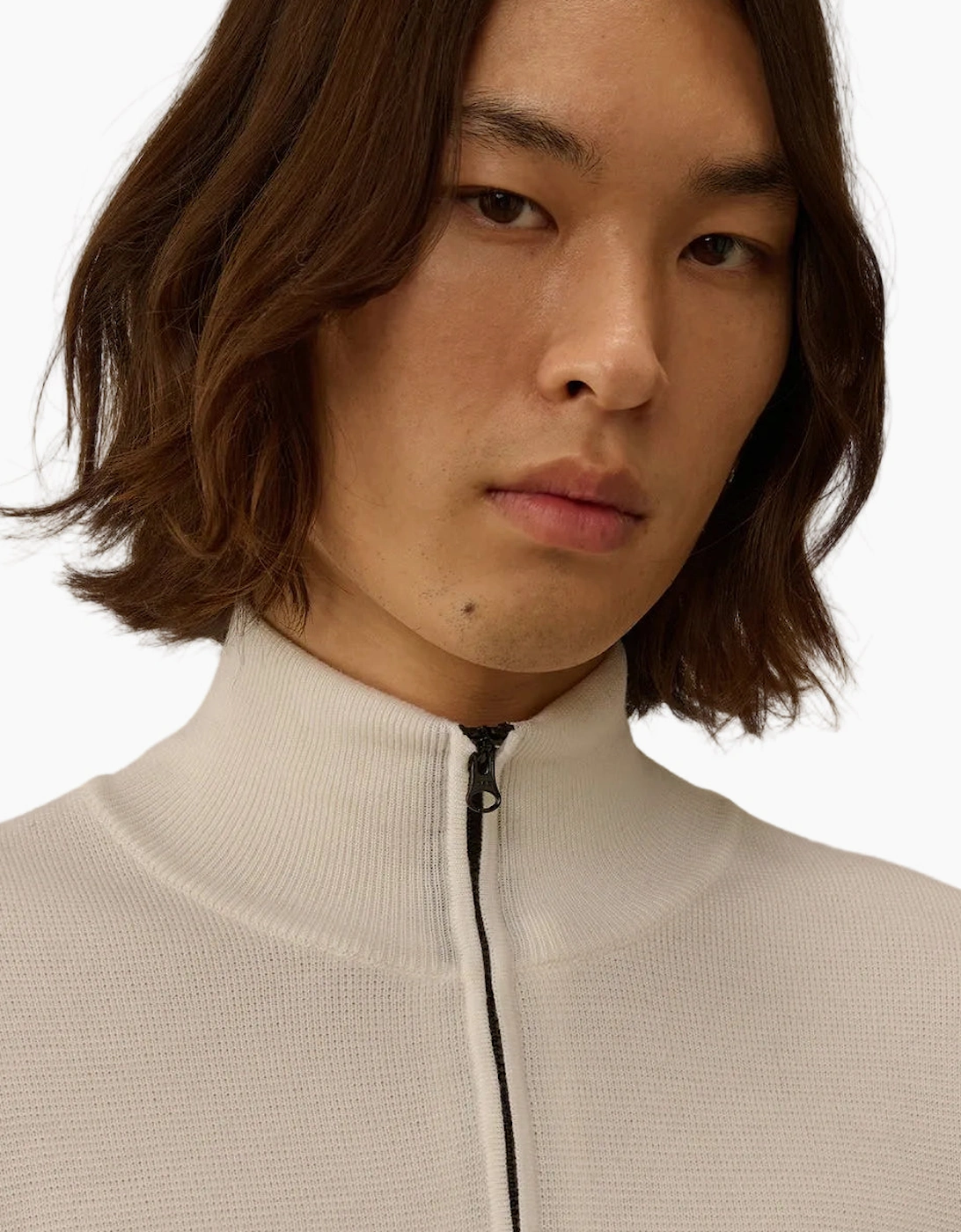 Re-Wool Quarter Zip Lens Knit