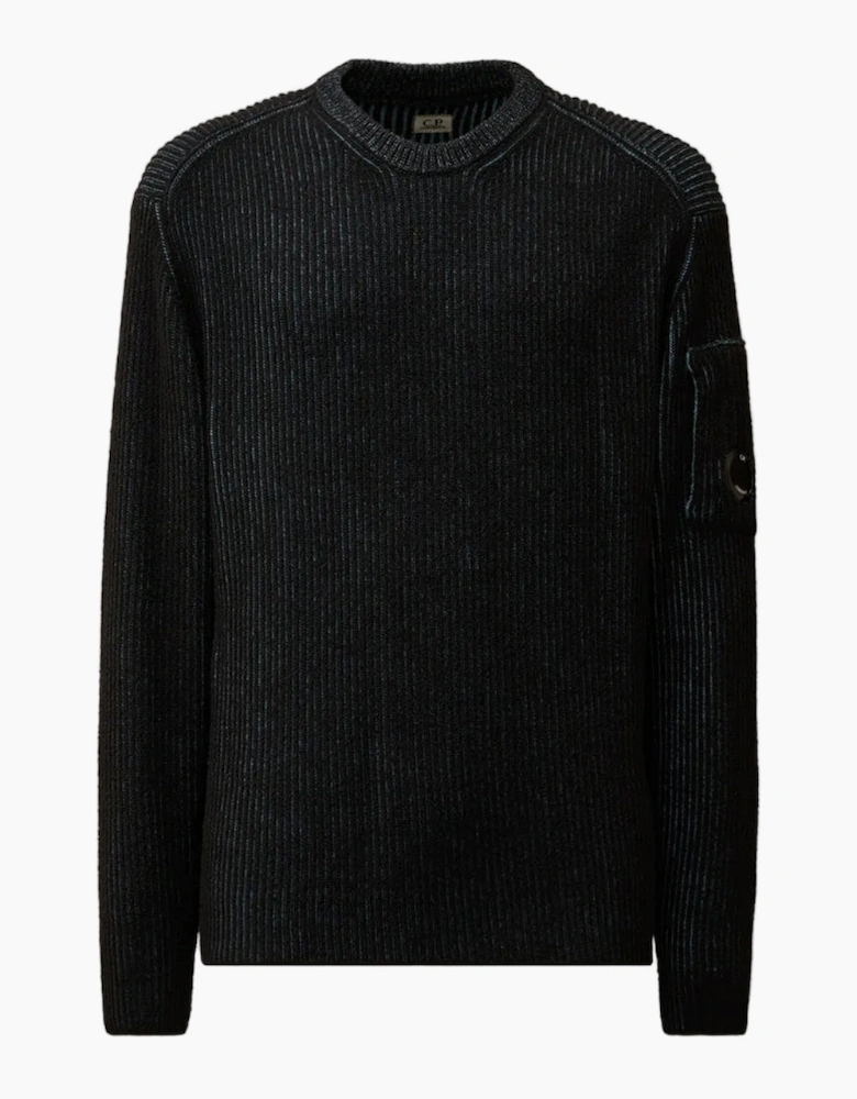 Fleece Knit Crewneck Lens Jumper