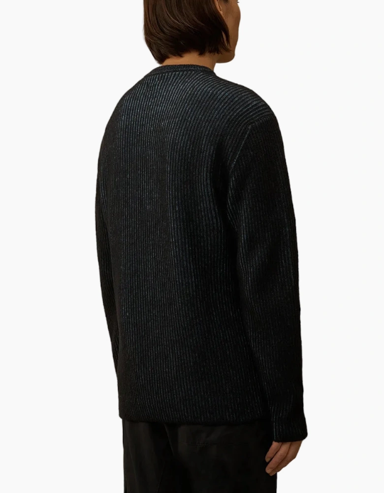 Fleece Knit Crewneck Lens Jumper