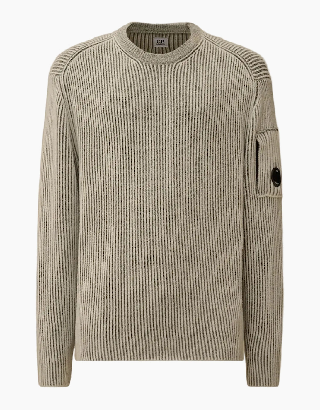 Fleece Knit Crewneck Lens Jumper