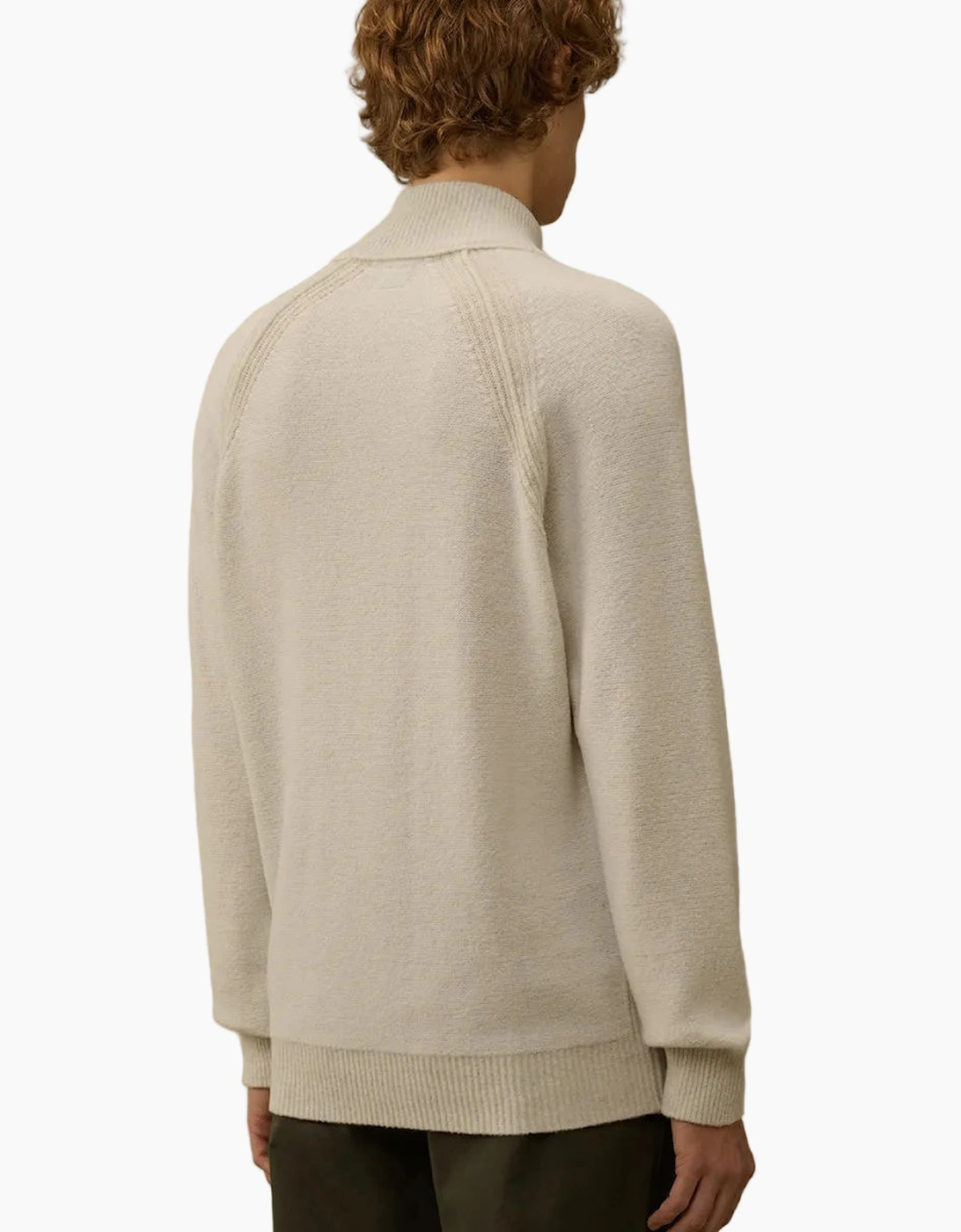 Polo Collar Quarter Zip Lens Fleece Knit