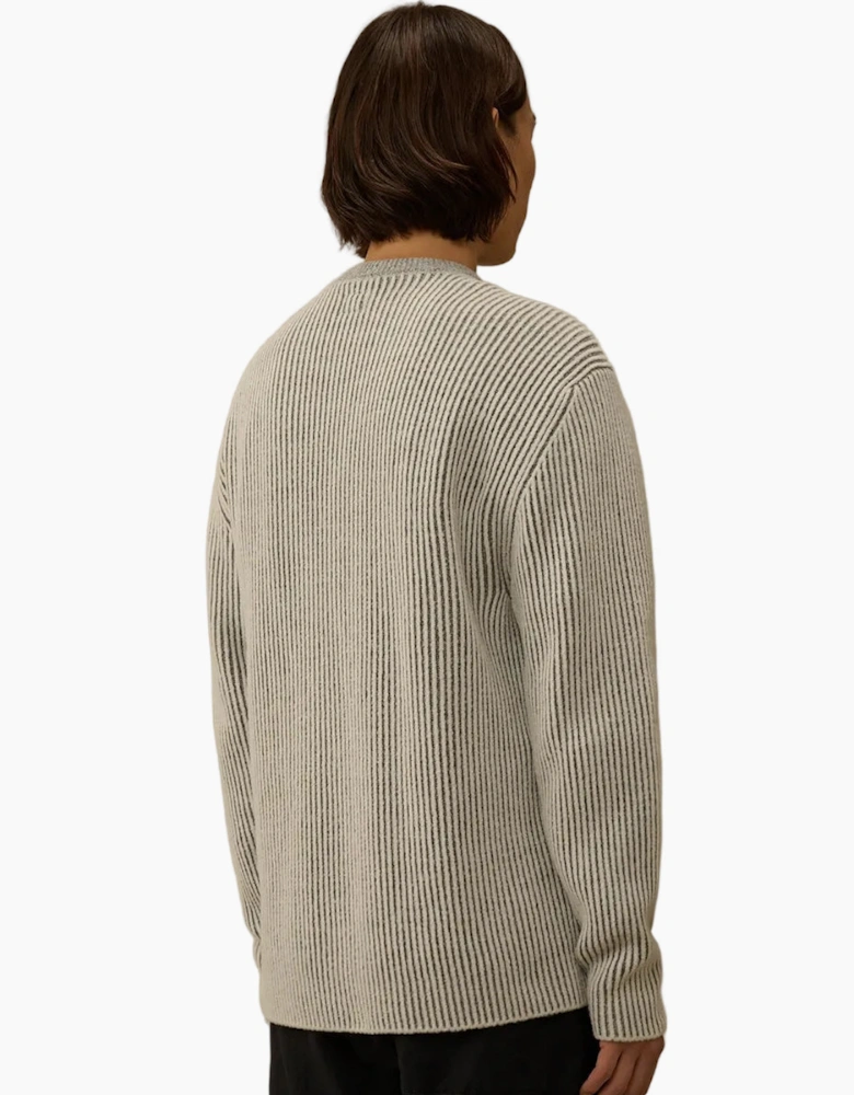 Fleece Knit Crewneck Lens Jumper