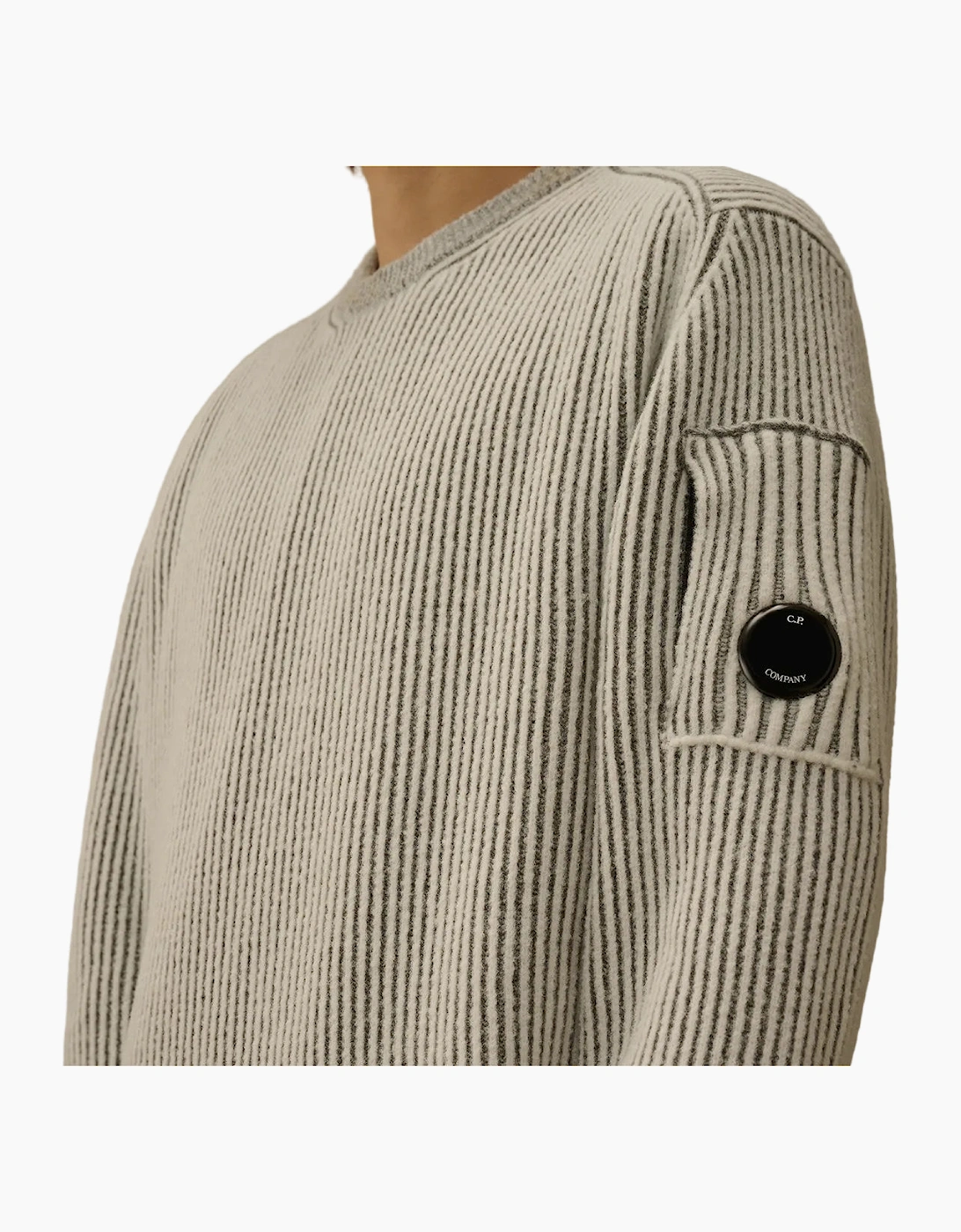 Fleece Knit Crewneck Lens Jumper