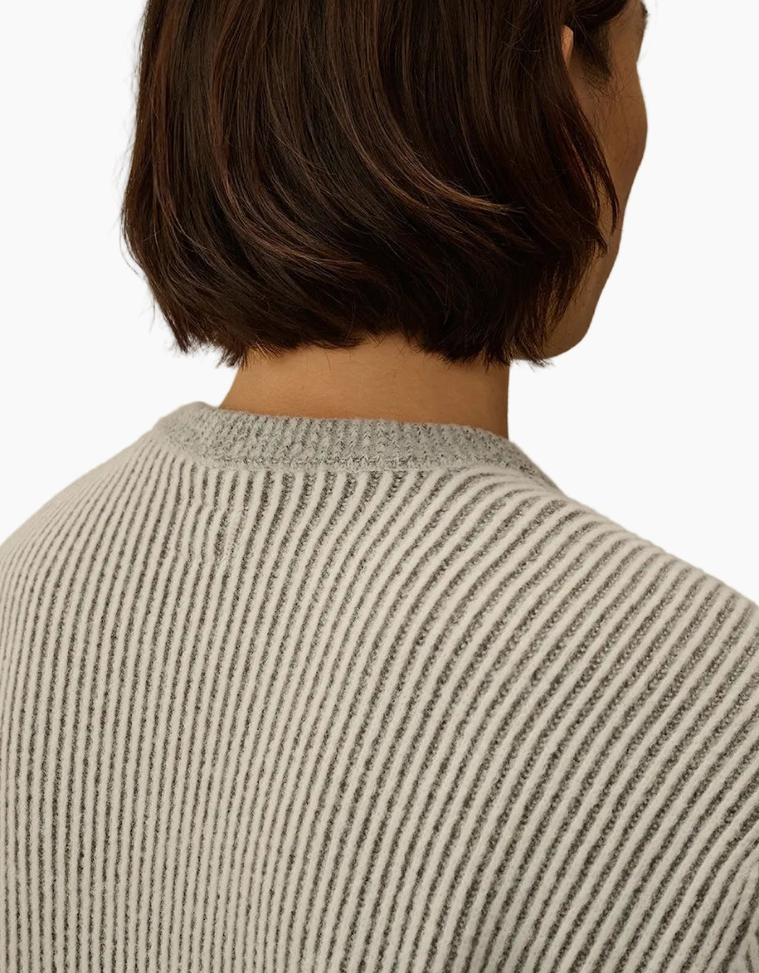 Fleece Knit Crewneck Lens Jumper