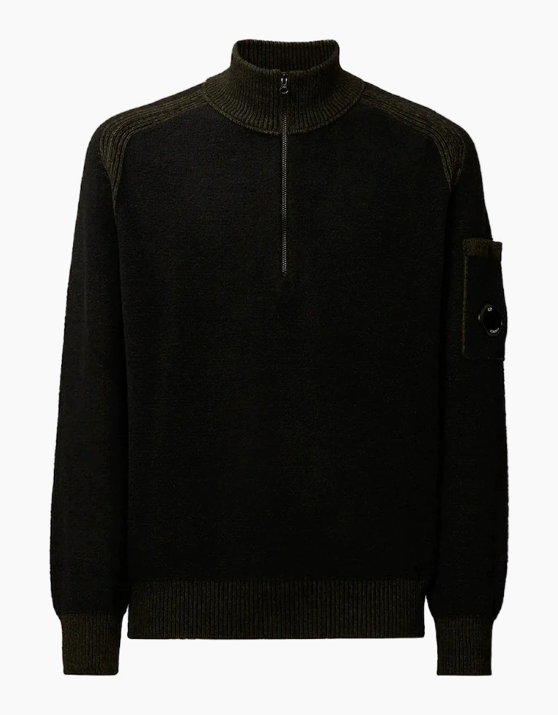 Polo Collar Quarter Zip Lens Fleece Knit