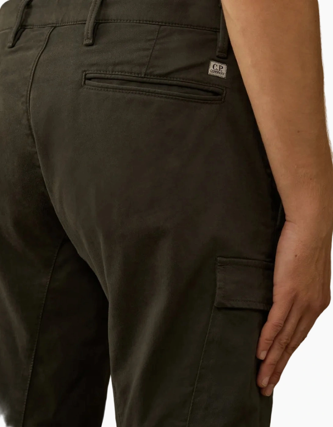 Stretch Satin Lens Cargo Pants