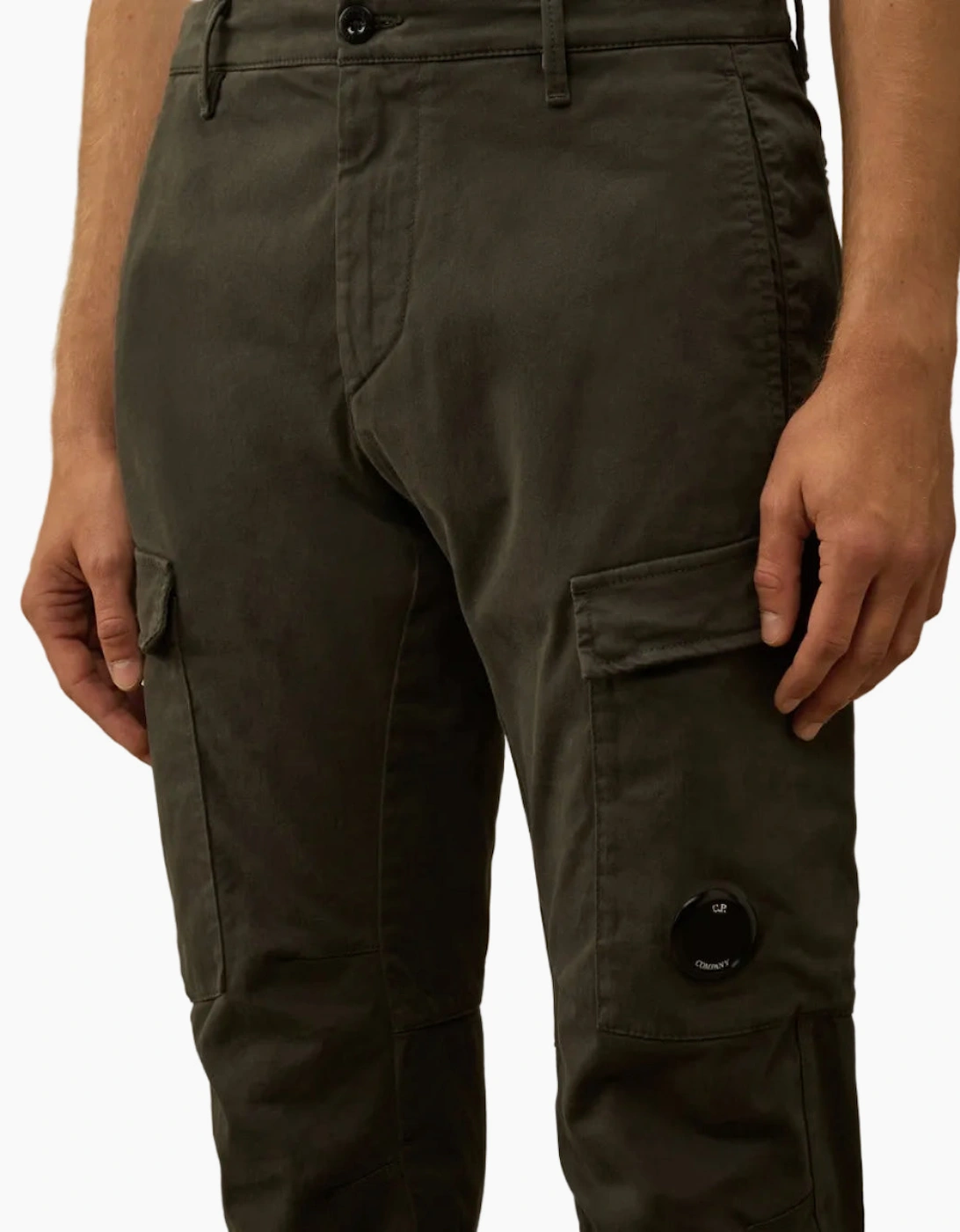 Stretch Satin Lens Cargo Pants