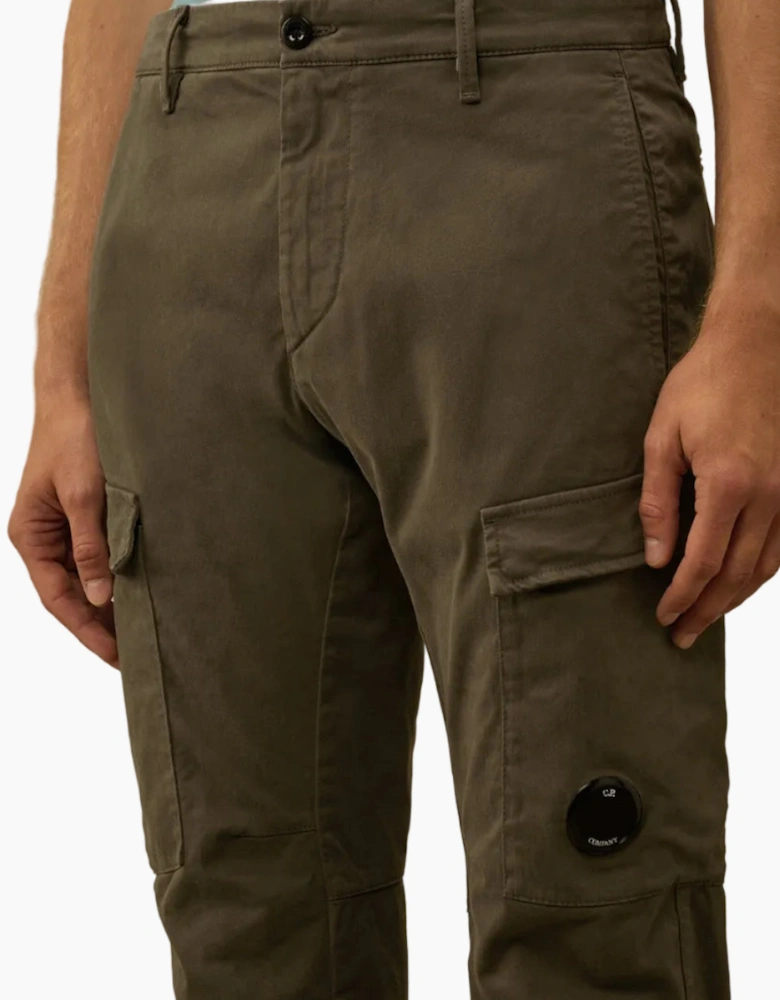 Stretch Satin Lens Cargo Pants