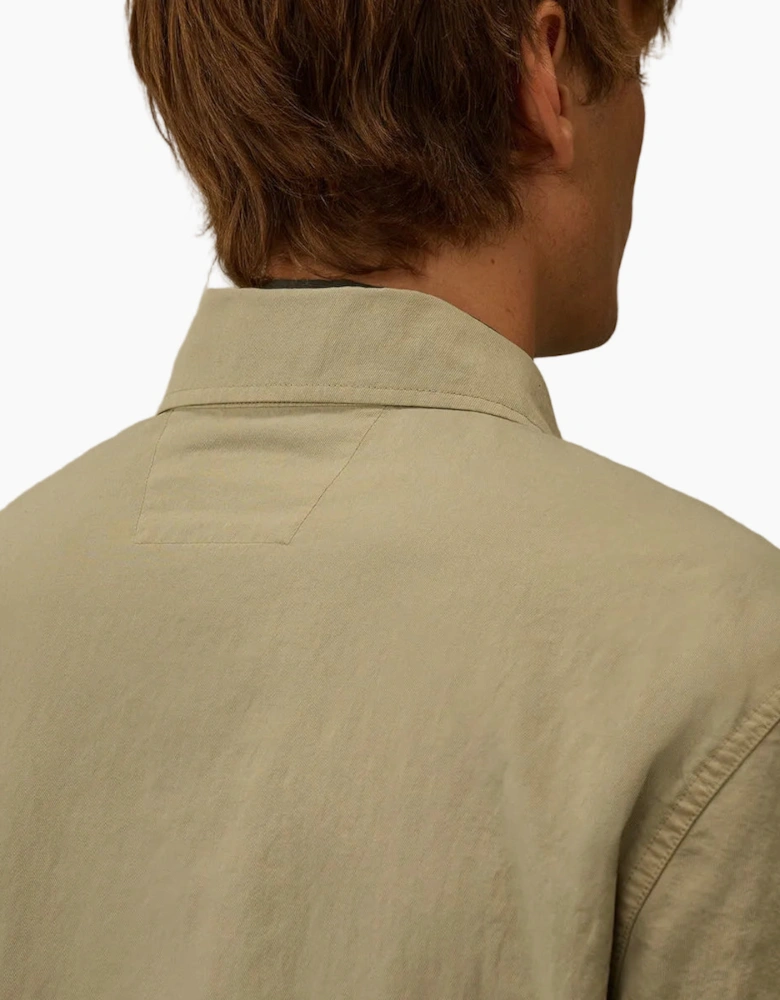 Diagonal Flatt Nylon Lens Overshirt