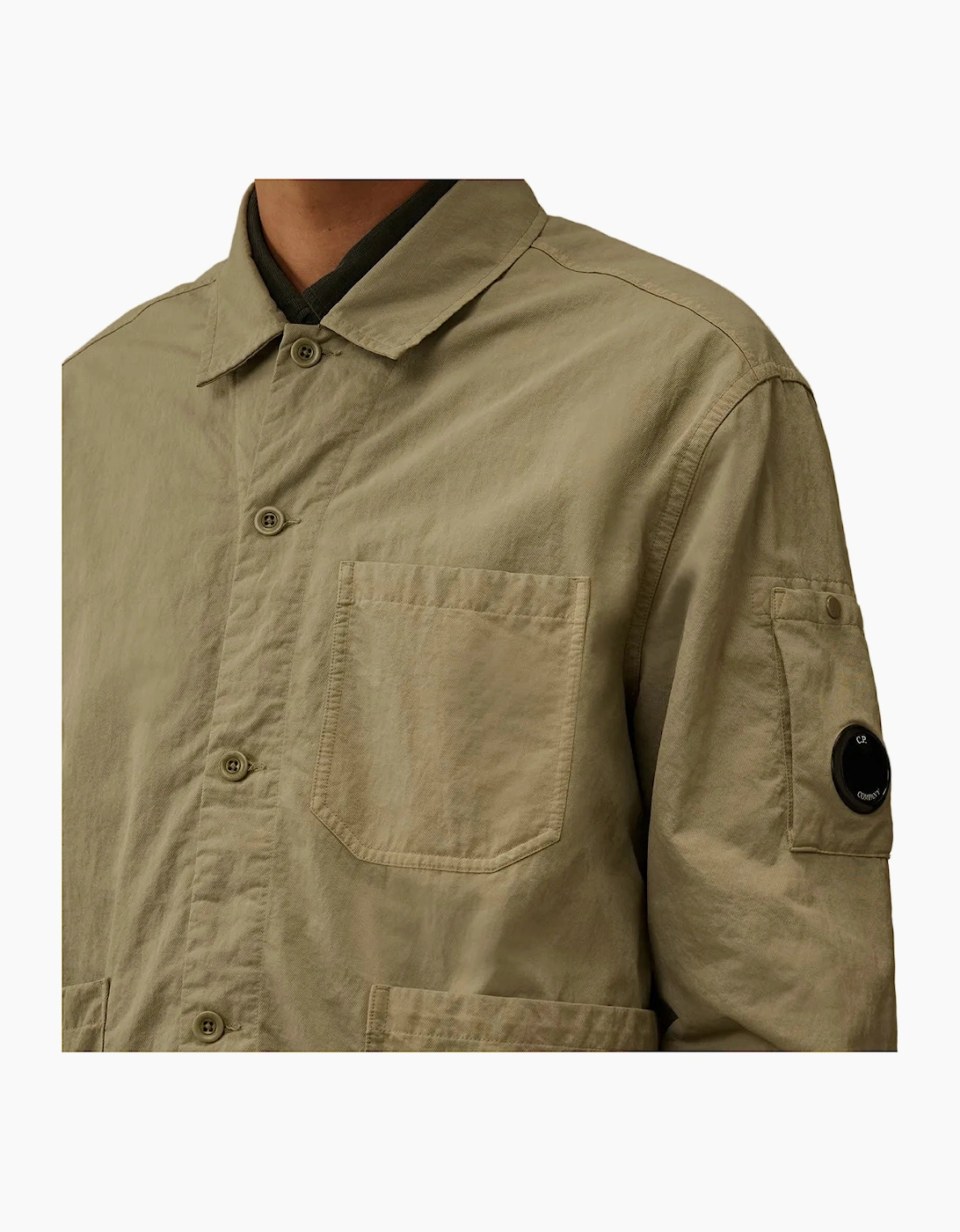 Diagonal Flatt Nylon Lens Overshirt