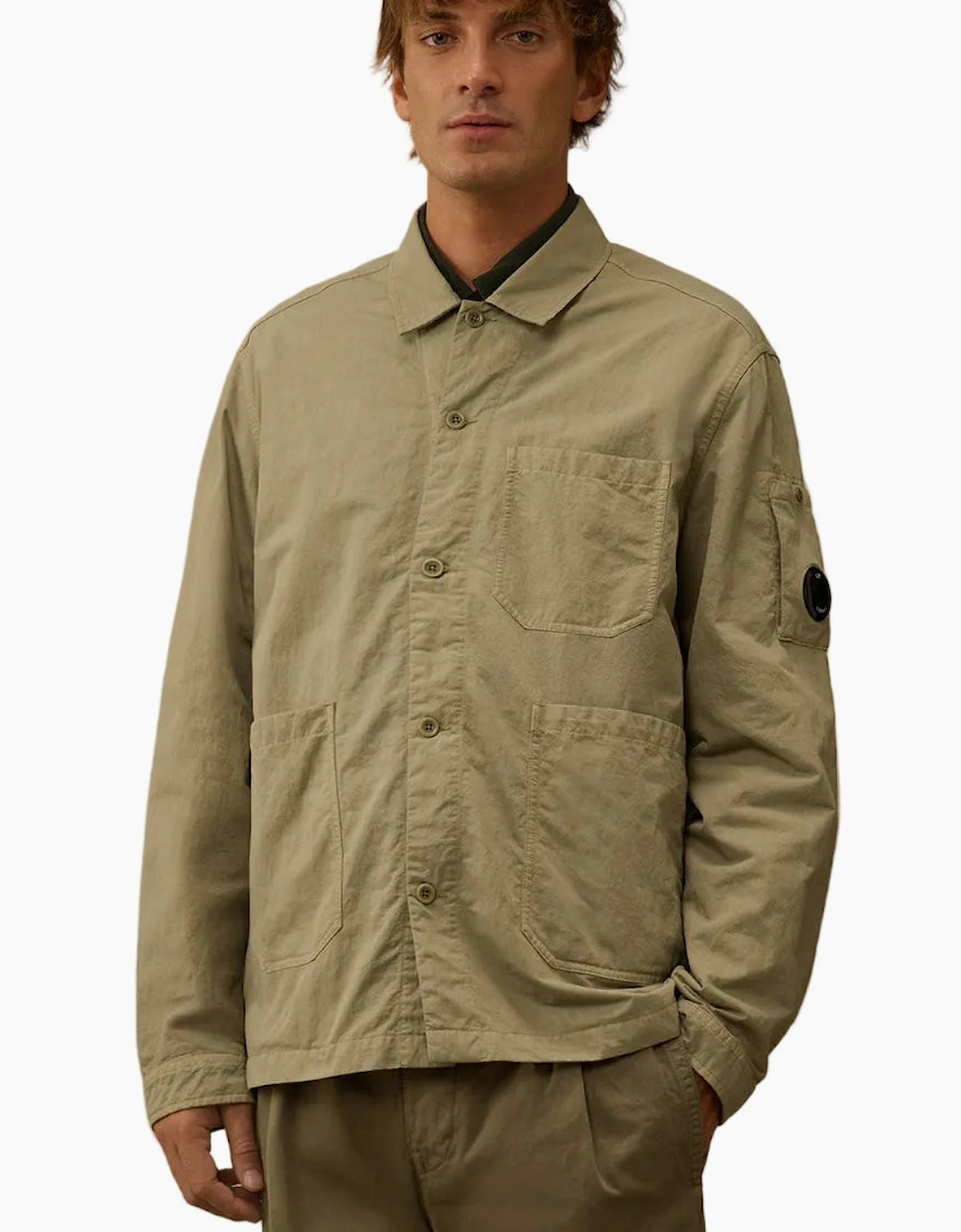 Diagonal Flatt Nylon Lens Overshirt