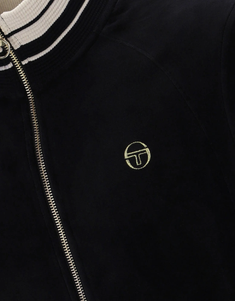 Sergio Tacchini Lazzari Velour Track Top Jacket - Black