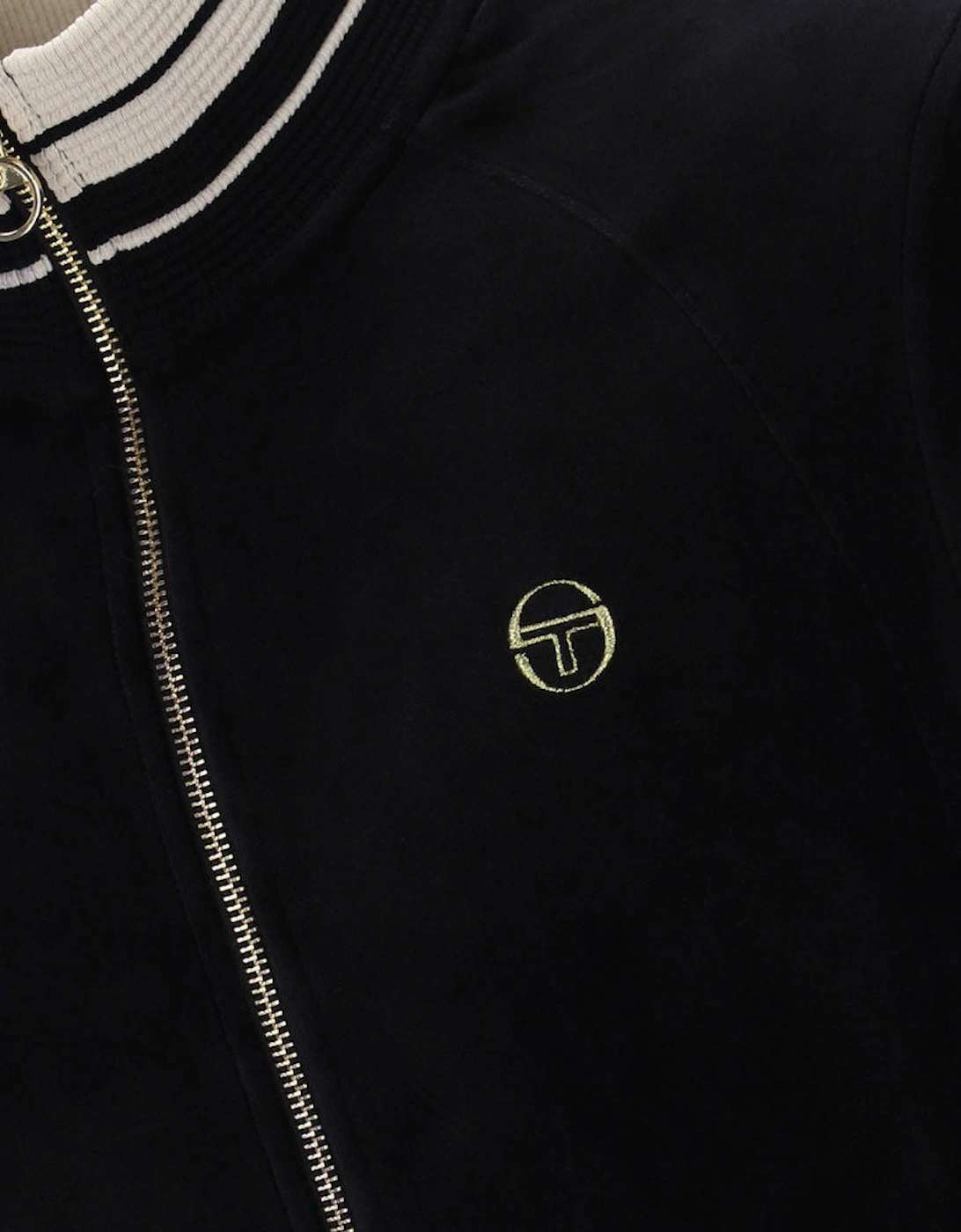 Sergio Tacchini Lazzari Velour Track Top Jacket - Black