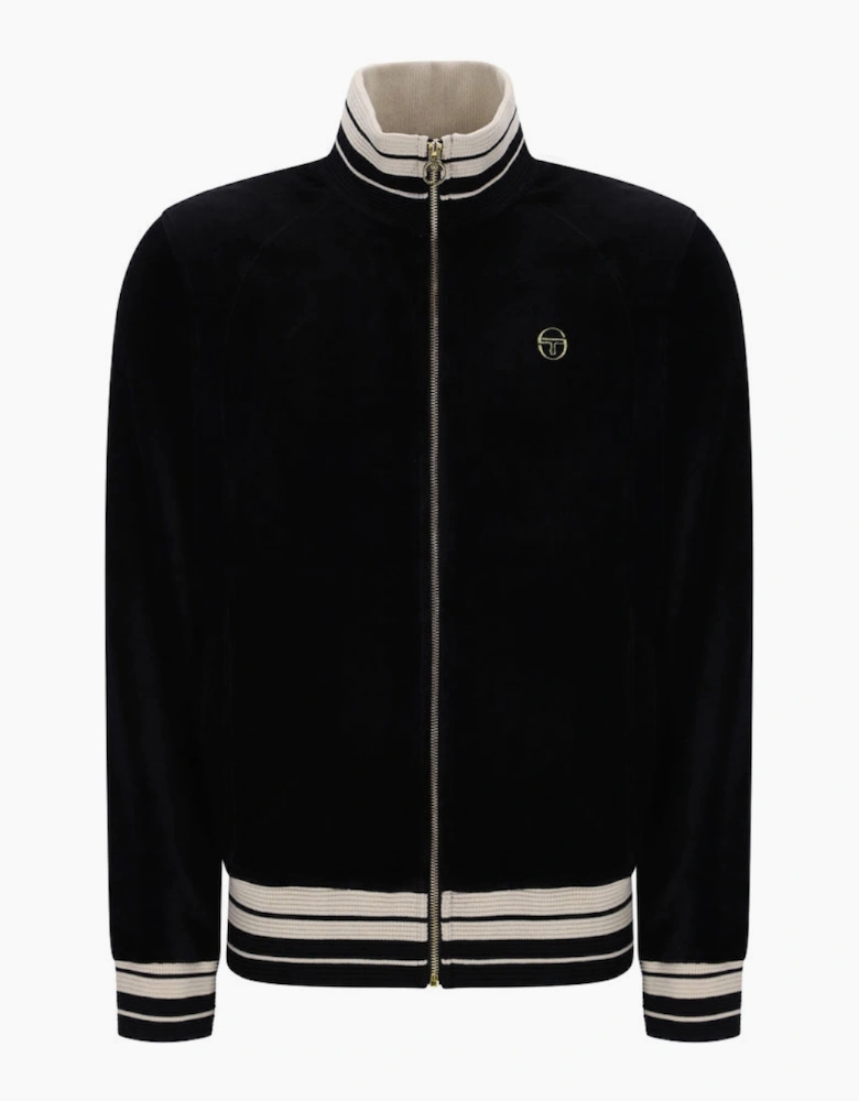 Sergio Tacchini Lazzari Velour Track Top Jacket - Black