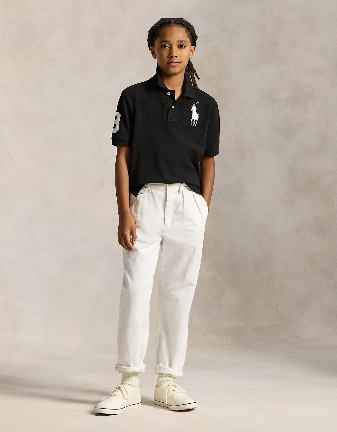 Ralph Lauren Boys Logo Polo Shirt in Black