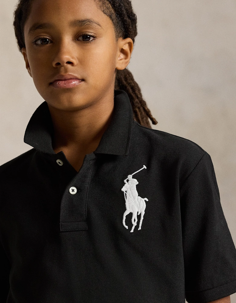 Ralph Lauren Boys Logo Polo Shirt in Black