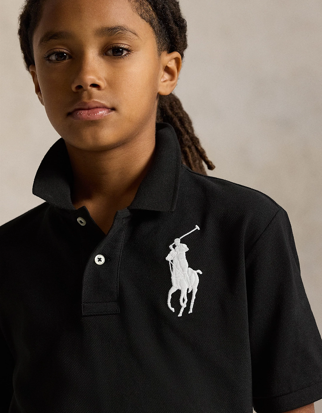 Ralph Lauren Boys Logo Polo Shirt in Black