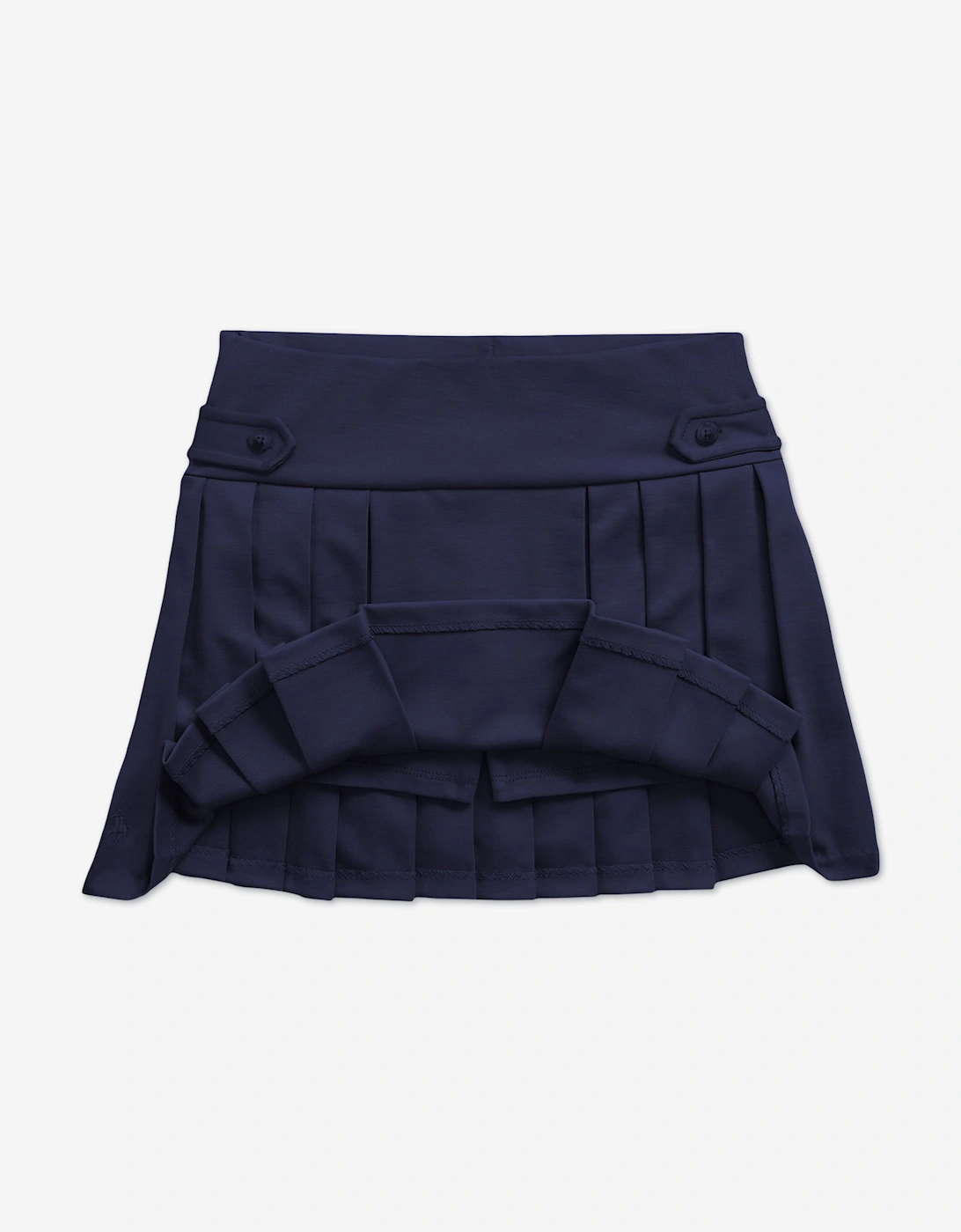 Ralph Lauren Girls Pleated Jersey Skort in Navy