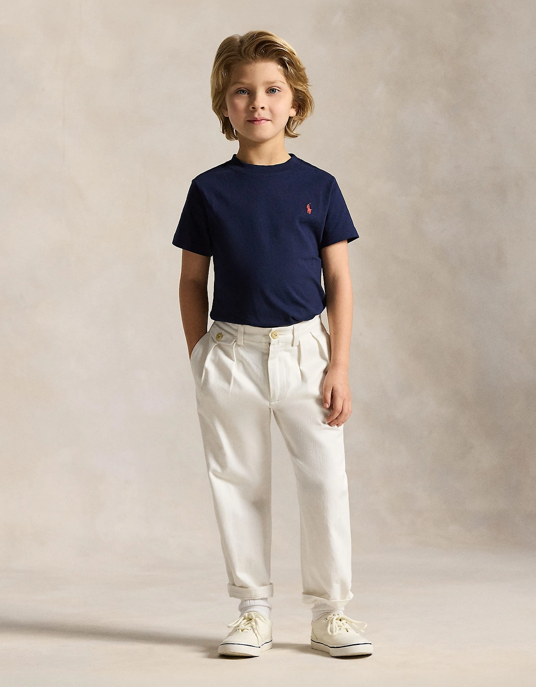 Ralph Lauren Boys Logo T-Shirt in Navy