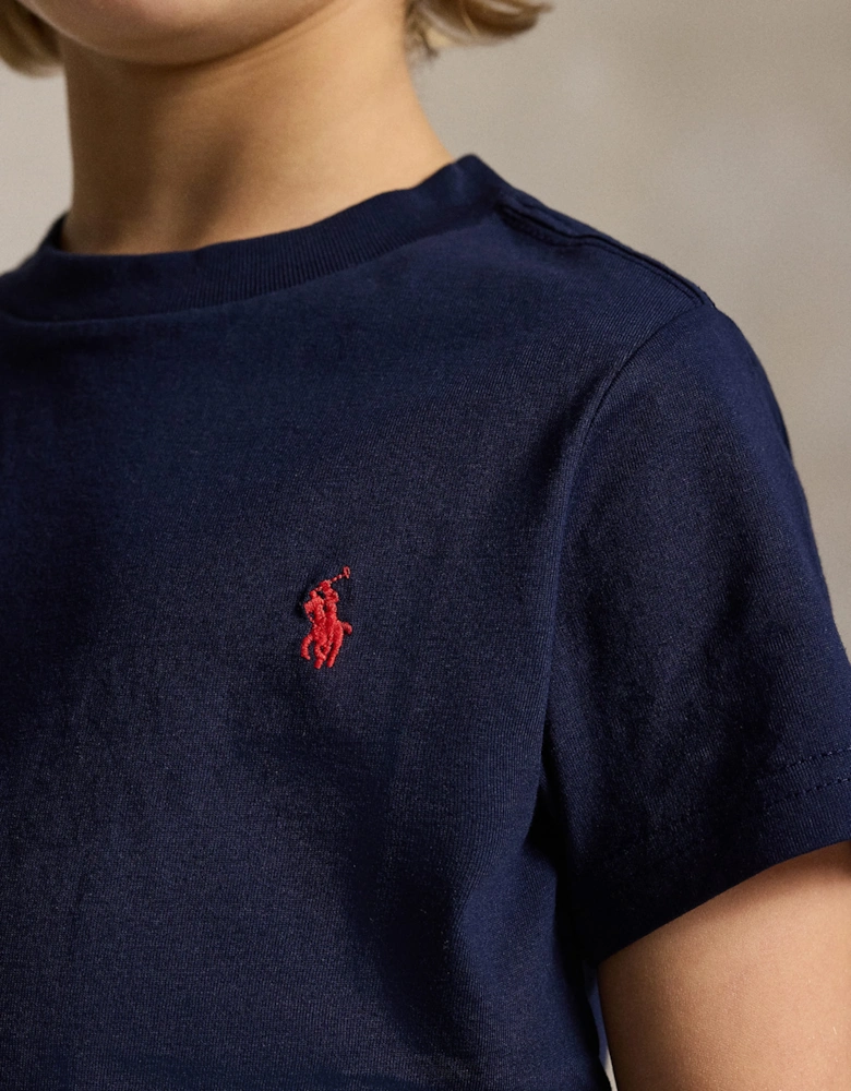 Ralph Lauren Boys Logo T-Shirt in Navy
