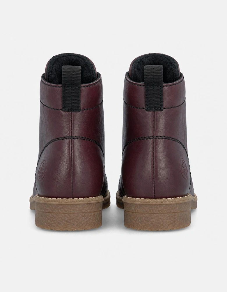 Rieker 73500 Womens Ankle Boots Red