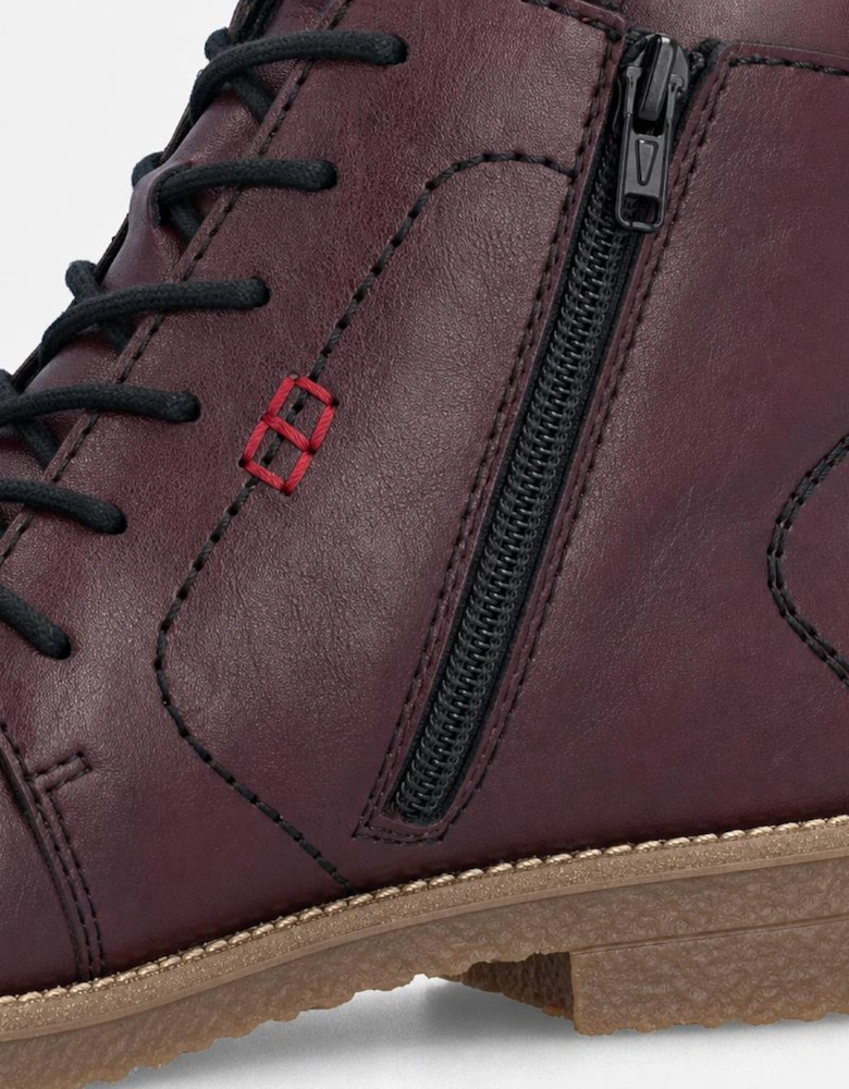 Rieker 73500 Womens Ankle Boots Red
