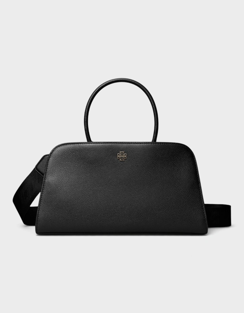 Britten Small Center Zip Satchel Black