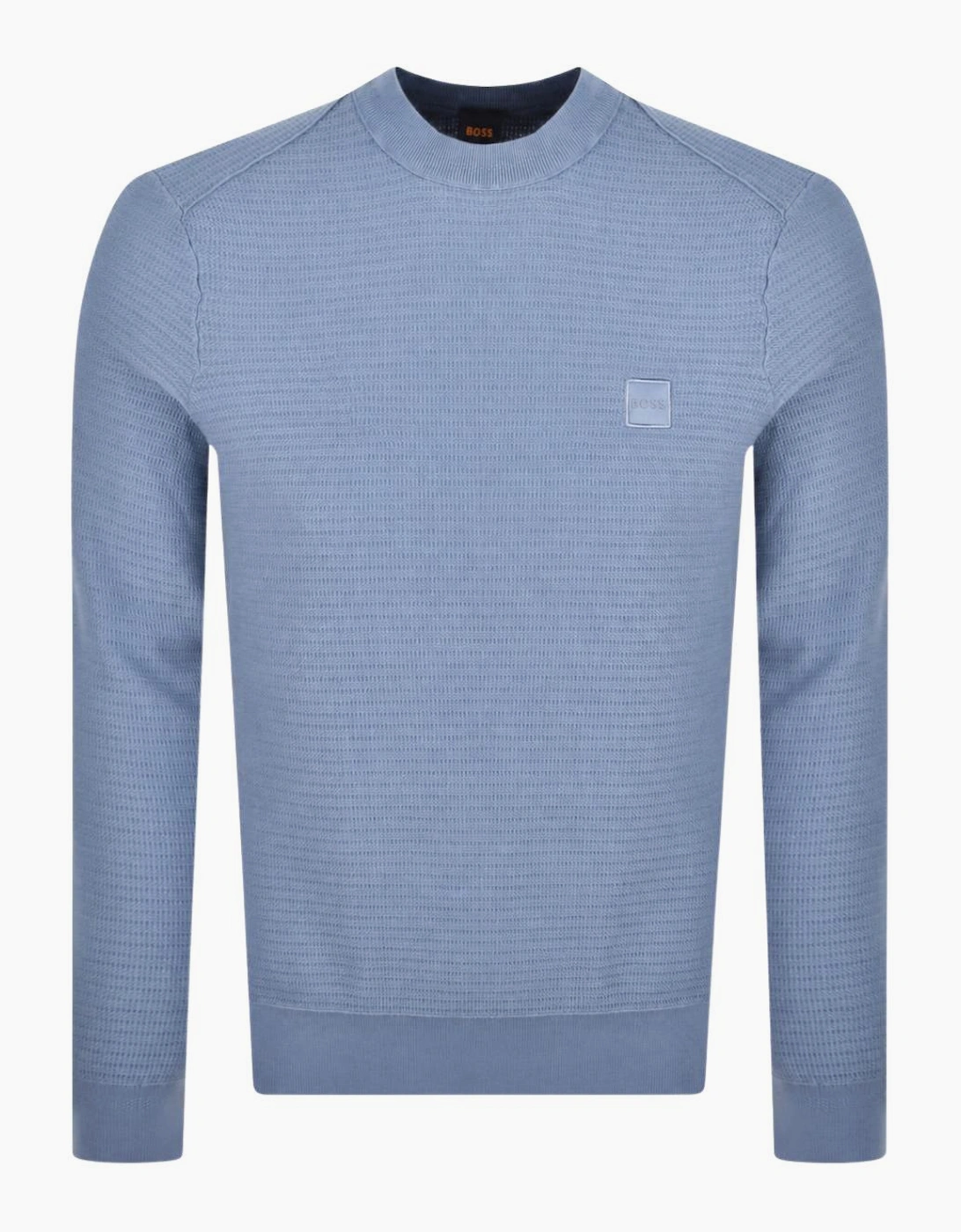 Anion Regular Fit Pastel Blue Textured Knitted Jumper