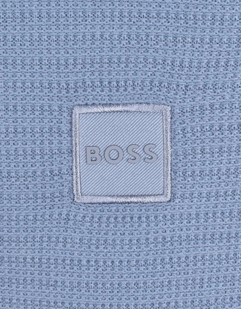 Anion Regular Fit Pastel Blue Textured Knitted Jumper