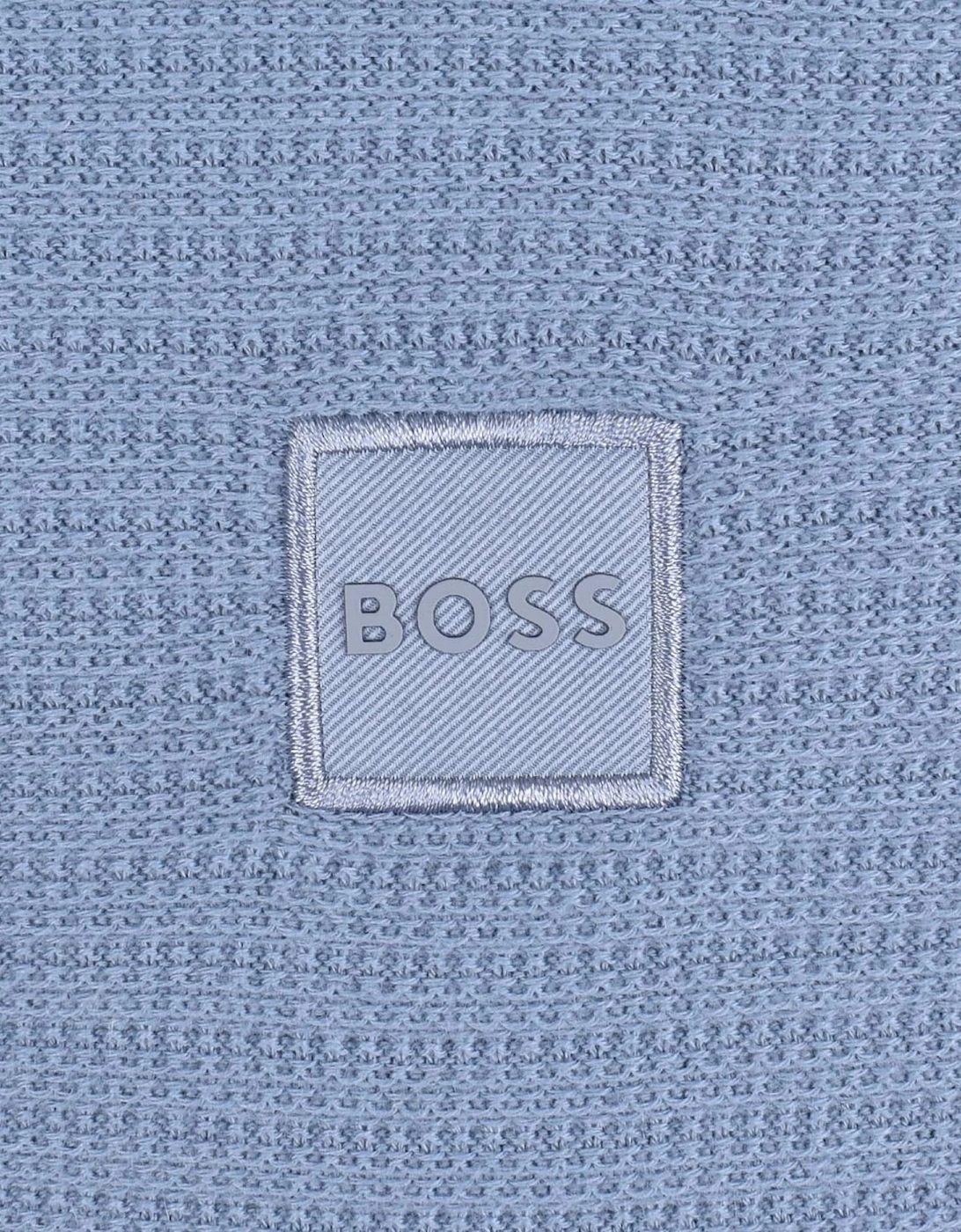 Anion Regular Fit Pastel Blue Textured Knitted Jumper