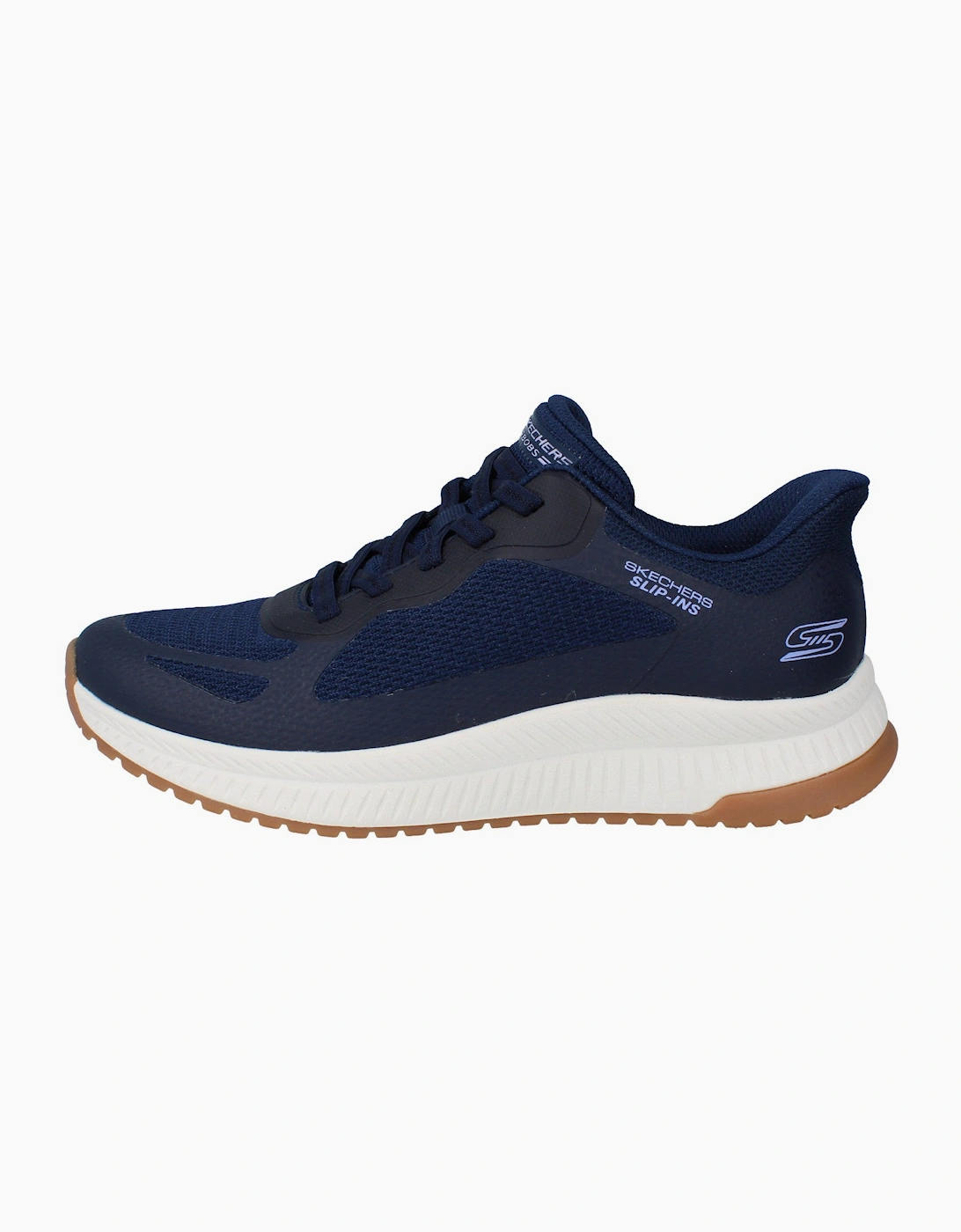 Skechers Hands Free Slip-Ins Bobs Squad 4 - Staple Look Womens Trainers 117624 Shoes  NVY