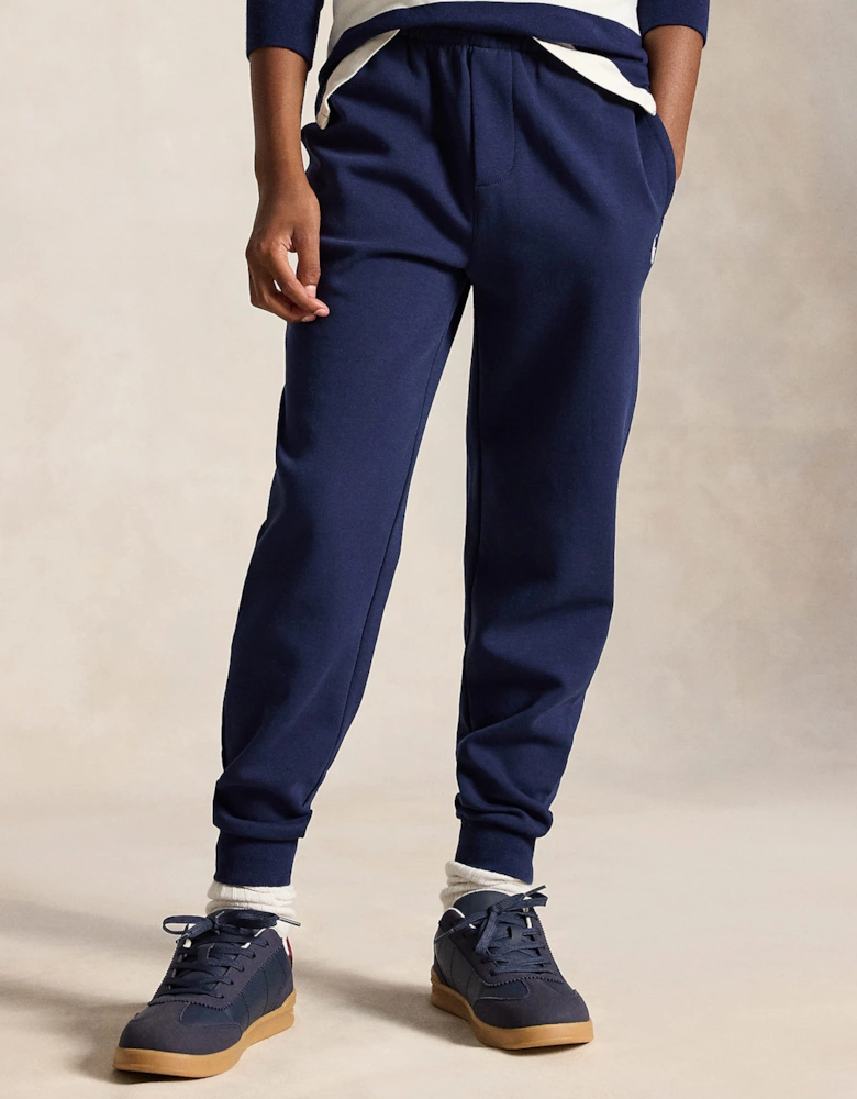 Ralph Lauren Boys Double Knit Tech Joggers in Navy