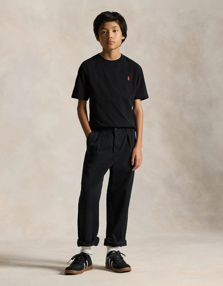 Ralph Lauren Boys Logo T-Shirt in Black