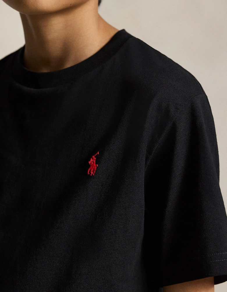 Ralph Lauren Boys Logo T-Shirt in Black
