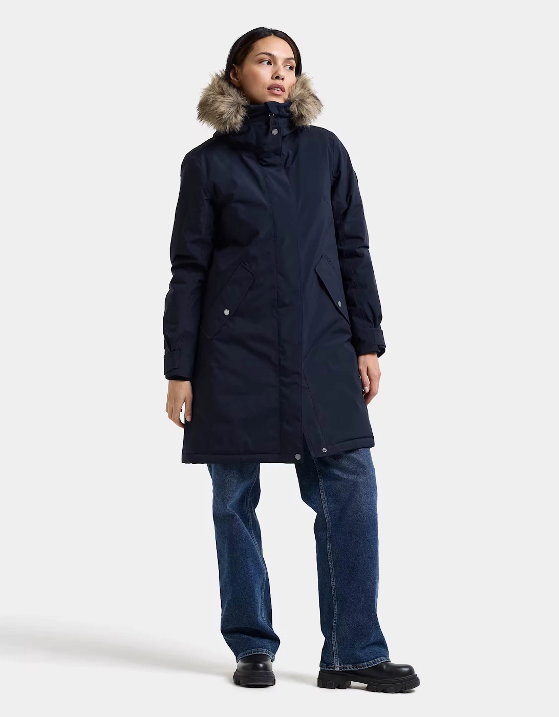 Didriksons Womens Erna Parka 2 - Dark Night Blue 999
