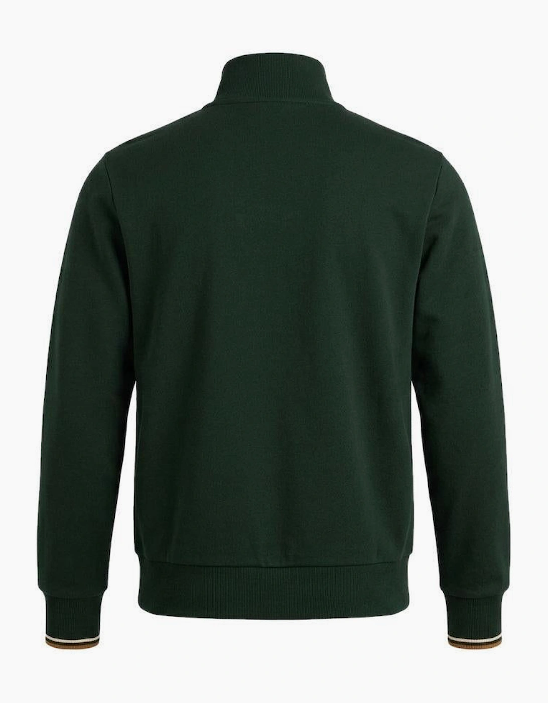 Fred Perry Half Zip Sweatshirt Grassroots/Ecru/Bronze