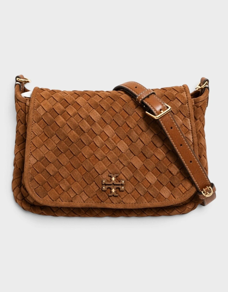 Thea Woven Suede Flap Chicory Brown