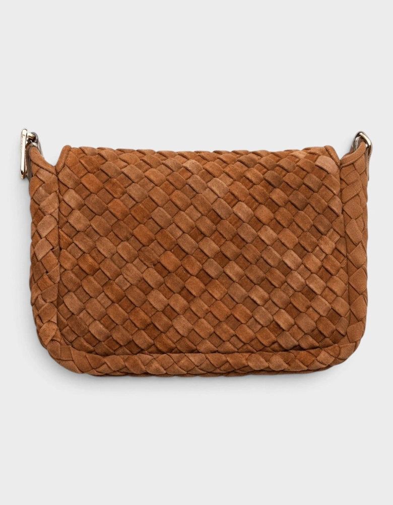 Thea Woven Suede Flap Chicory Brown