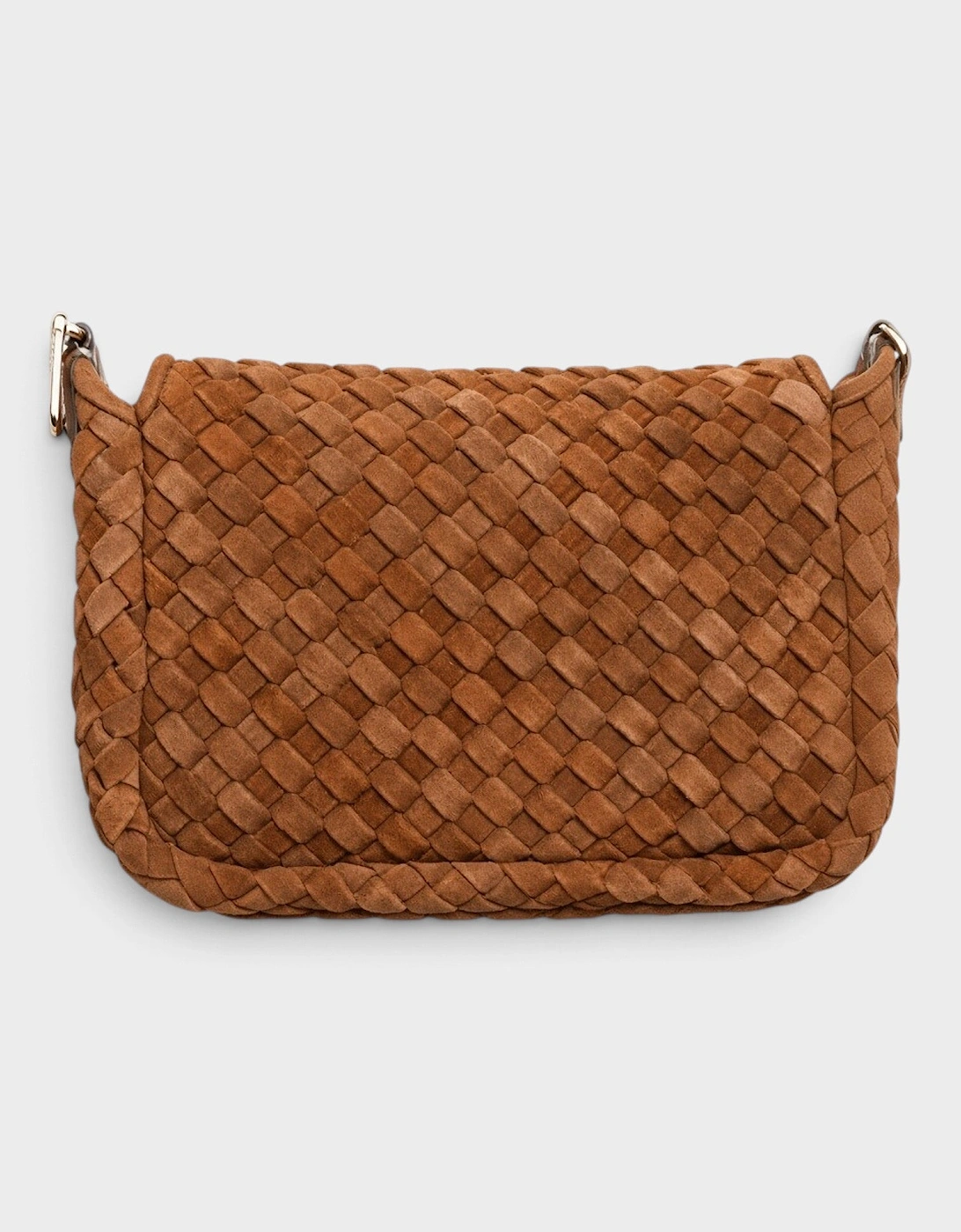 Thea Woven Suede Flap Chicory Brown