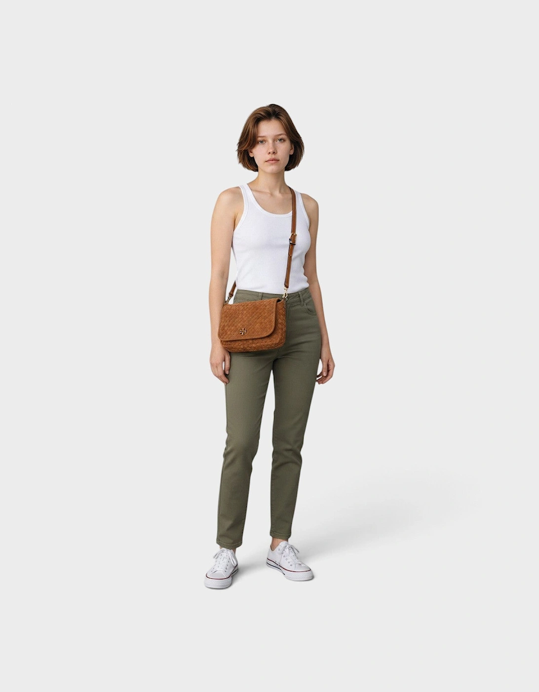 Thea Woven Suede Flap Chicory Brown