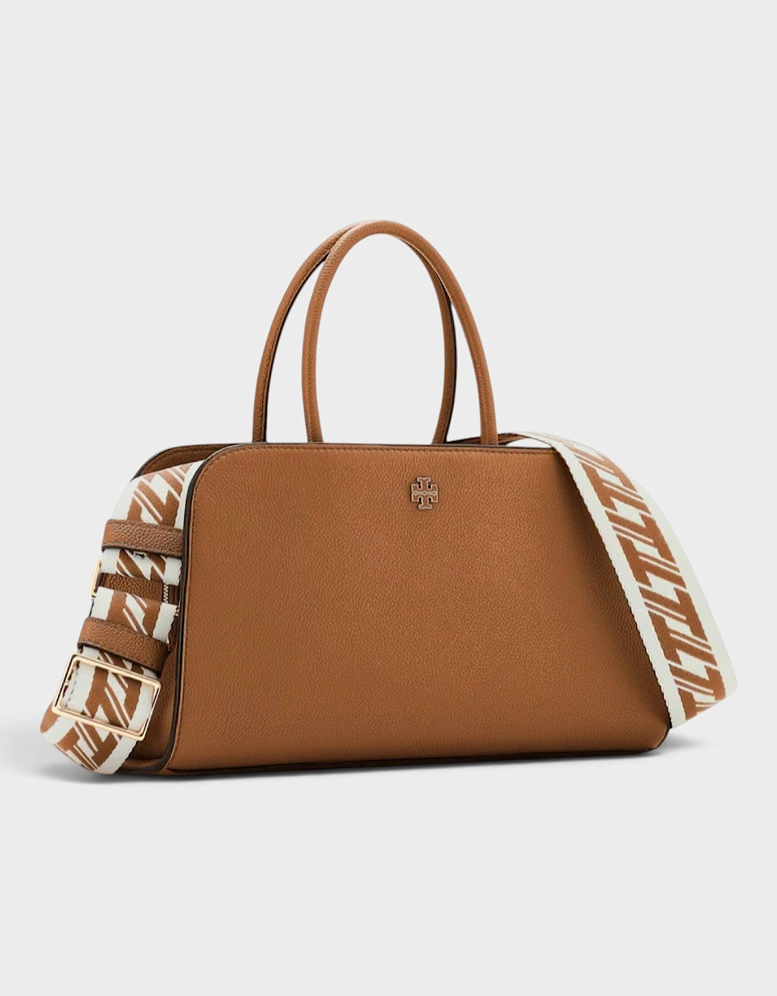 Britten Small Center Zip Satchel Forest Brown