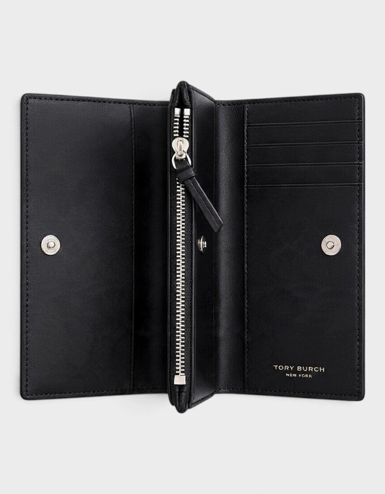 Willa Grommets Medium Wallet Black