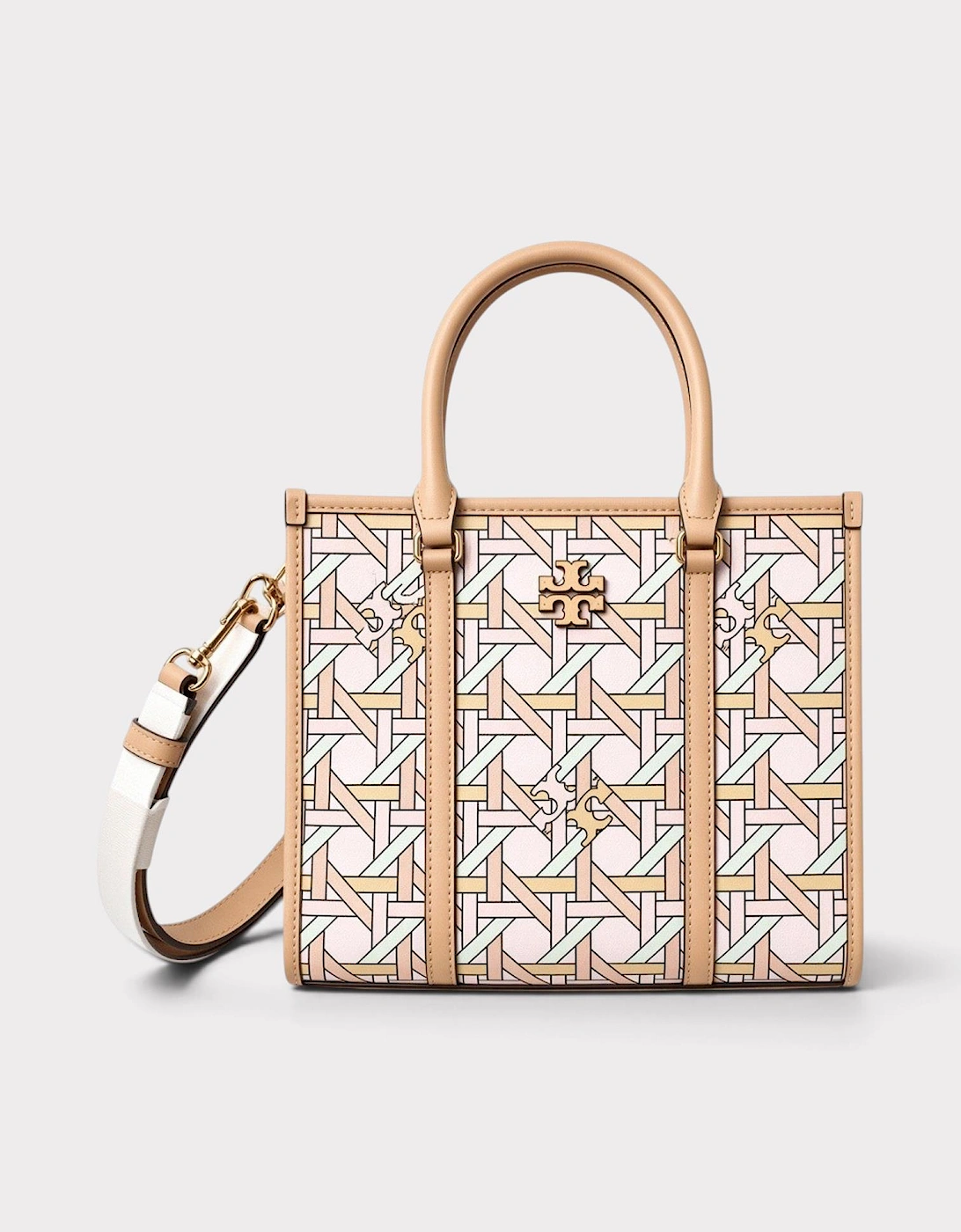 Blake Basketweave Small Tote Pink